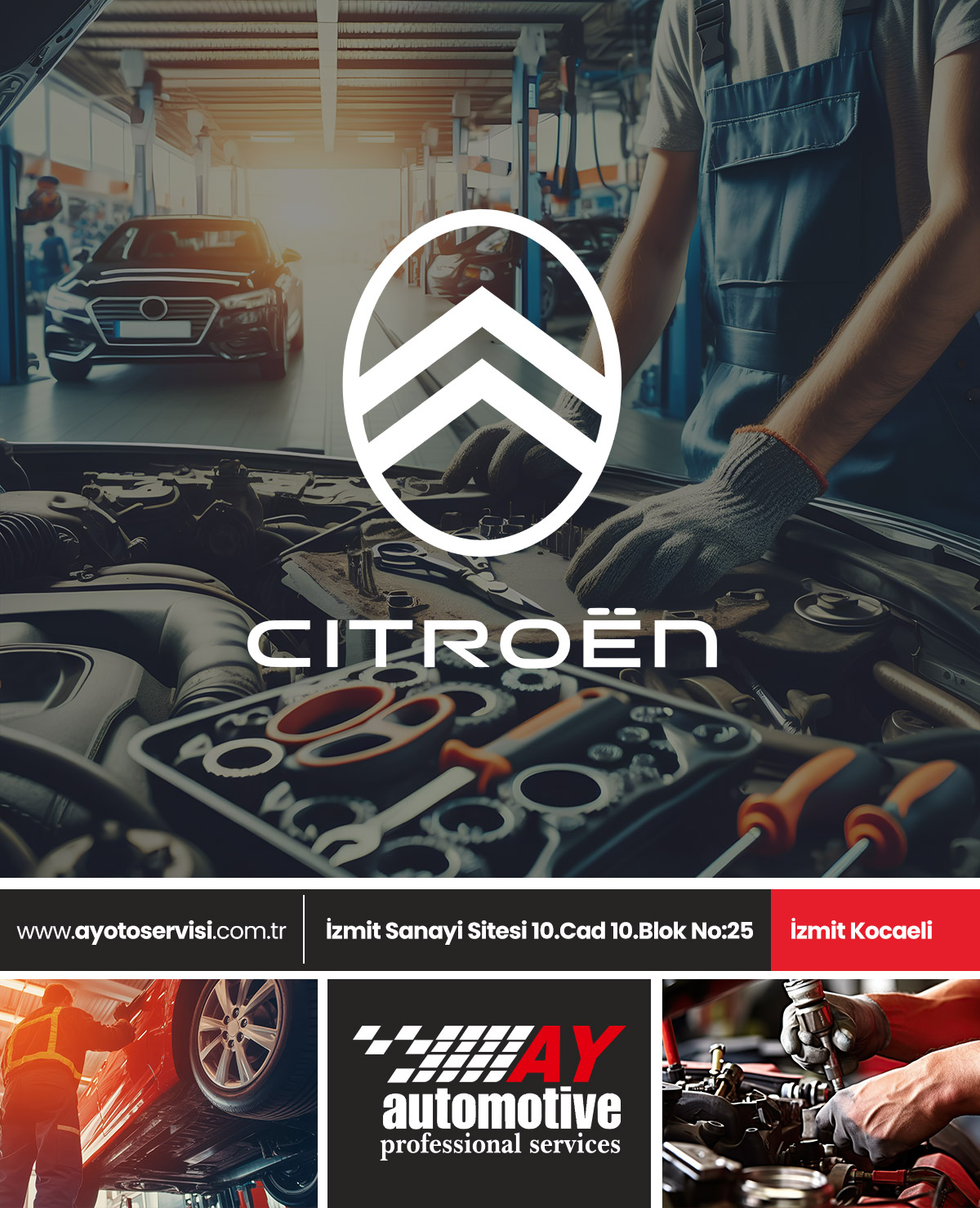 Kocaeli İzmit Sanayi Sitesi Citroen Motor Mekanik Beyin Elektrik Özel Servisi