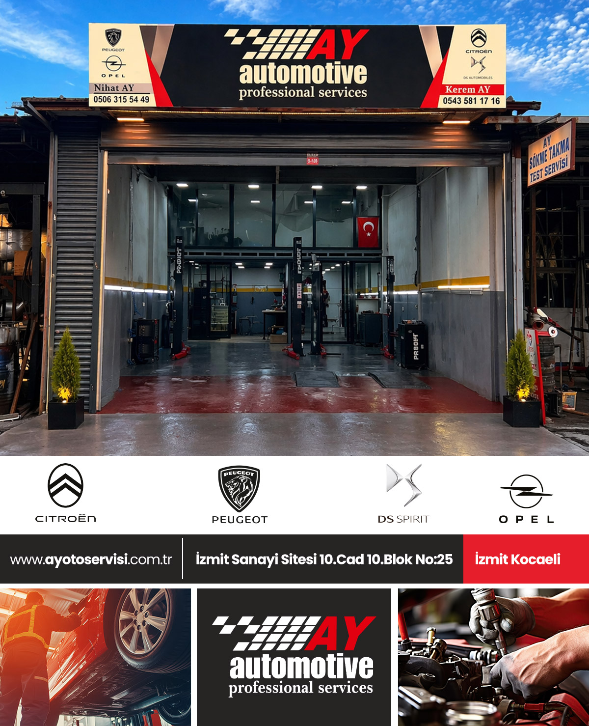 Kocaeli İzmit Sanayi Sitesi Peugeot Citroen Opel DS Özel Servisi